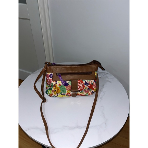 Floral Print Crossbody Bag Travel Purse Organizer Lightweight Womens - Picture 12 of 12